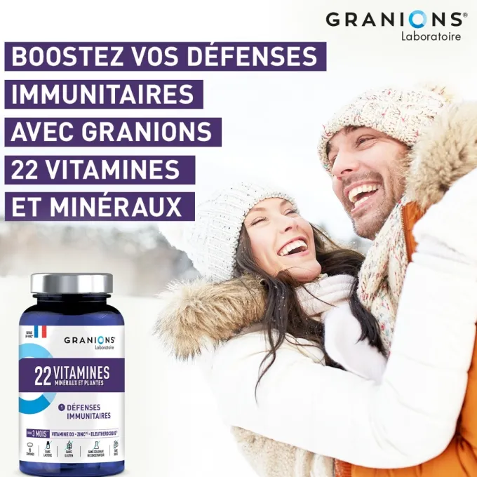 22 Vitamines Minéraux et Plantes 90 comprimés