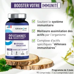 22 Vitamines Minéraux et Plantes 90 comprimés