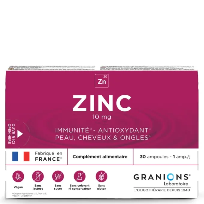 Zinc 10 mg - 30 ampoules